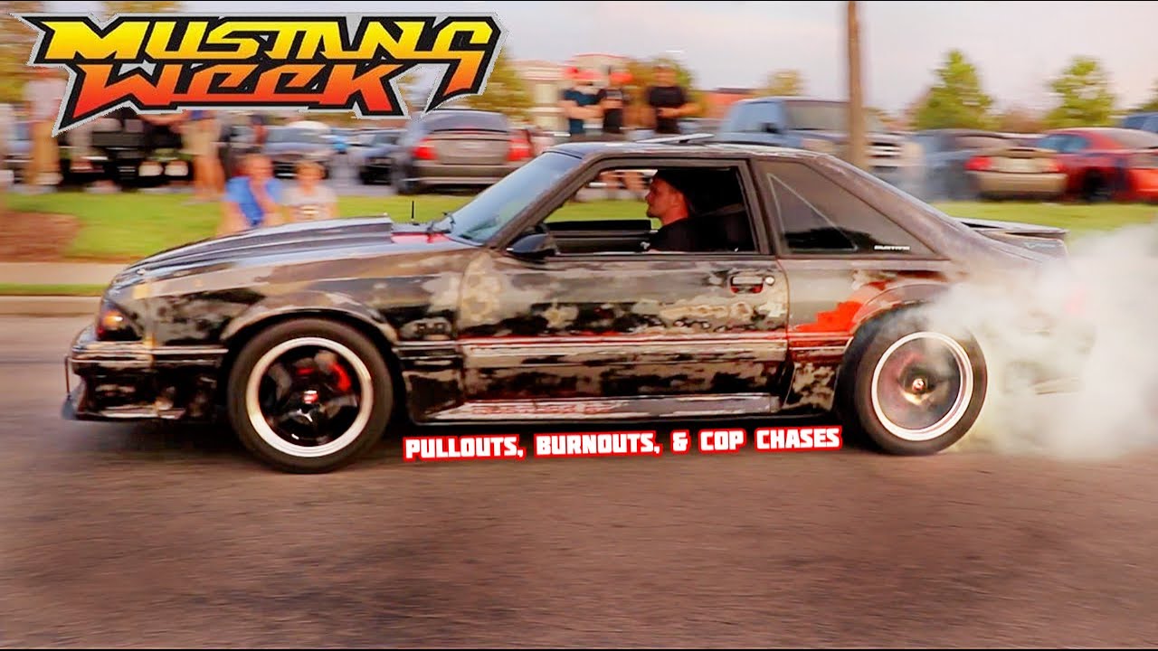 2020 Mustang Week Pullouts, Burnouts, & Cop Chases!!