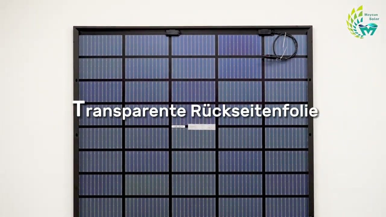 Leistungsstarke PV-Module jetzt erh&auml;ltlich - mit Transparente R&uuml;ckseitenfolie | Maysun Solar