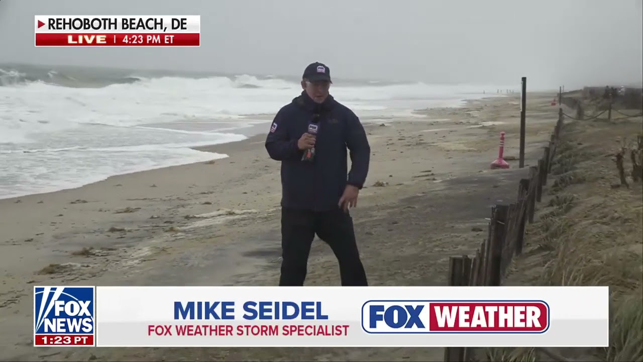 Mike Seidel Fox News Nor'easter Rehoboth Beach, DE 10-12-2025