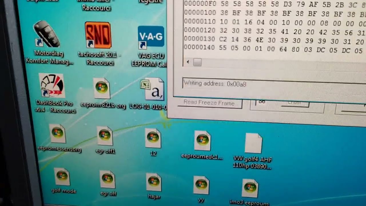 changement le vin dans le compteur golf 4 تغيير رقم هيكل السيارة على العداد گولف