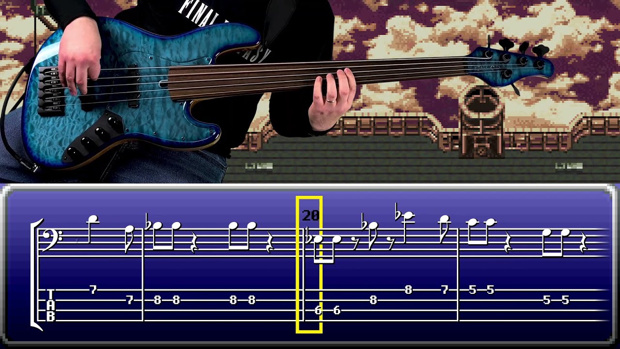 Final Fantasy VI | Searching For Friends [Fretless Bass Cover + TAB]