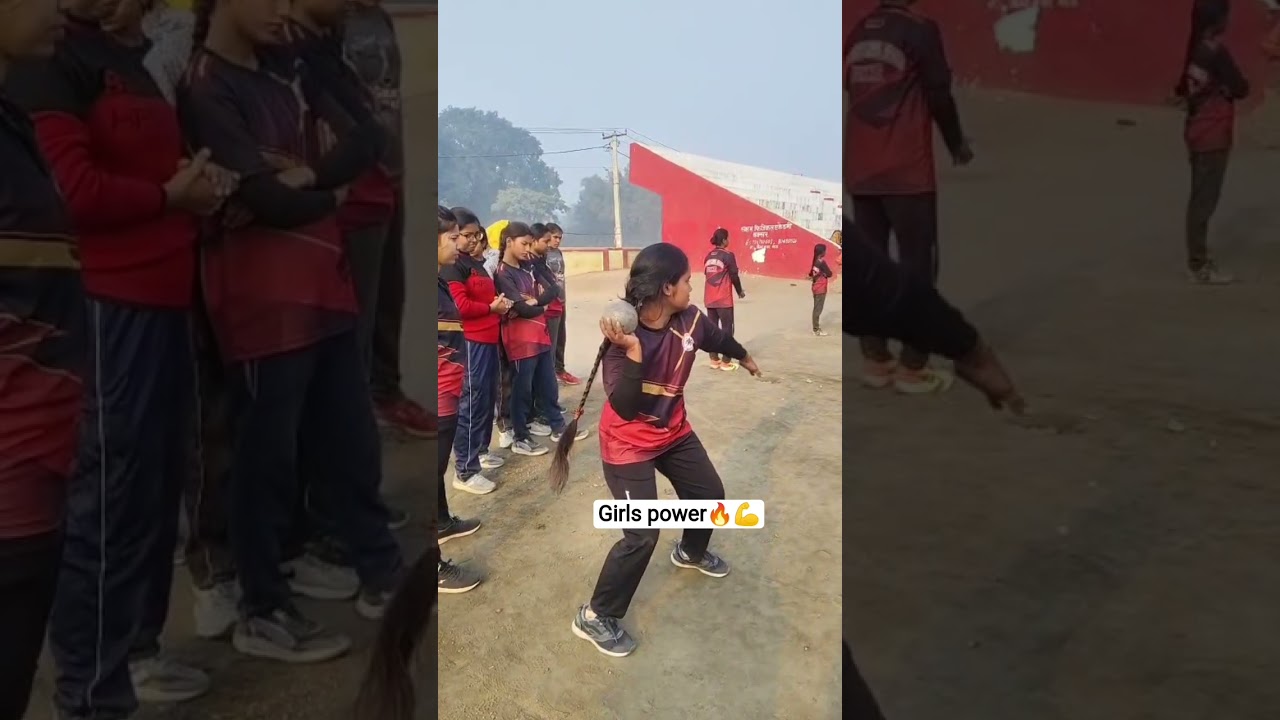 Girls shot put throw technique 