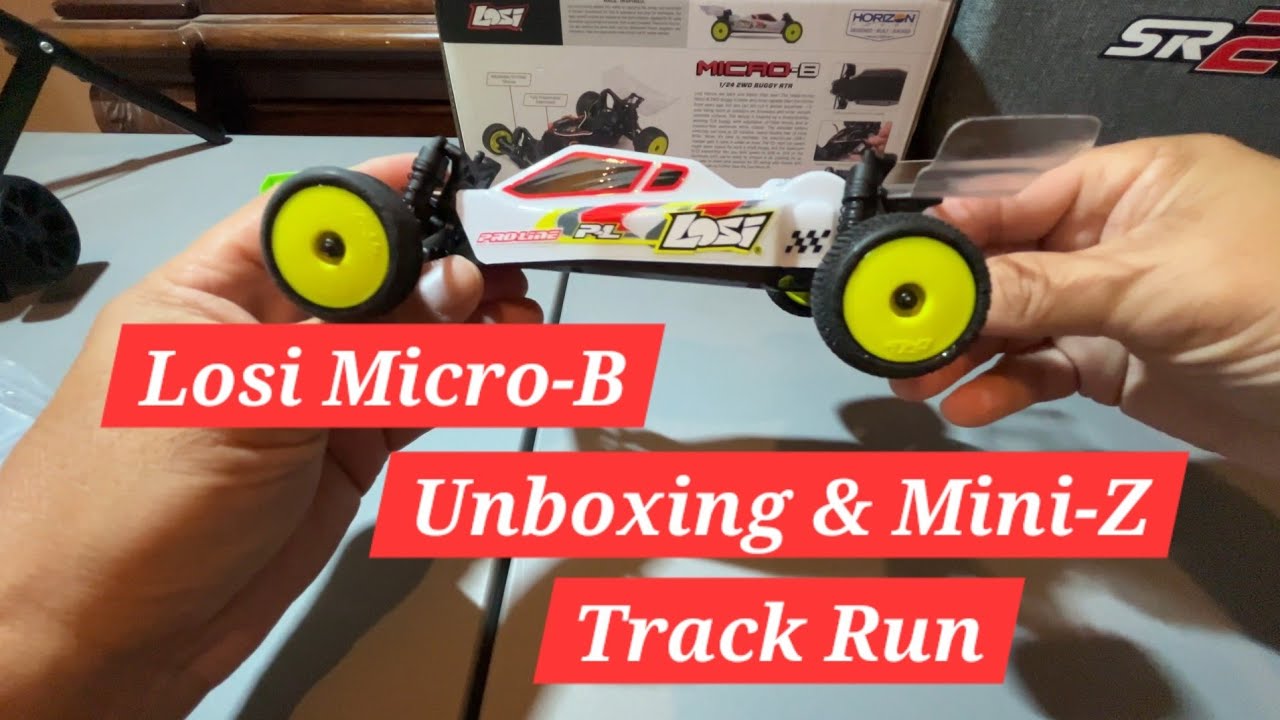 Распаковка Losi Micro-B Mini-Z Track, первый запуск в Hobby Town Corona
