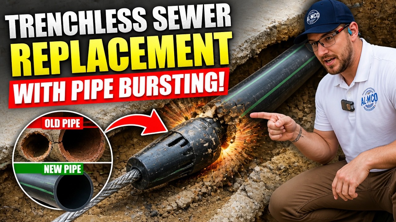 Trenchless Sewer Replacement: How PIPE BURSTING Works | Real Case and 100+ Year Solution!