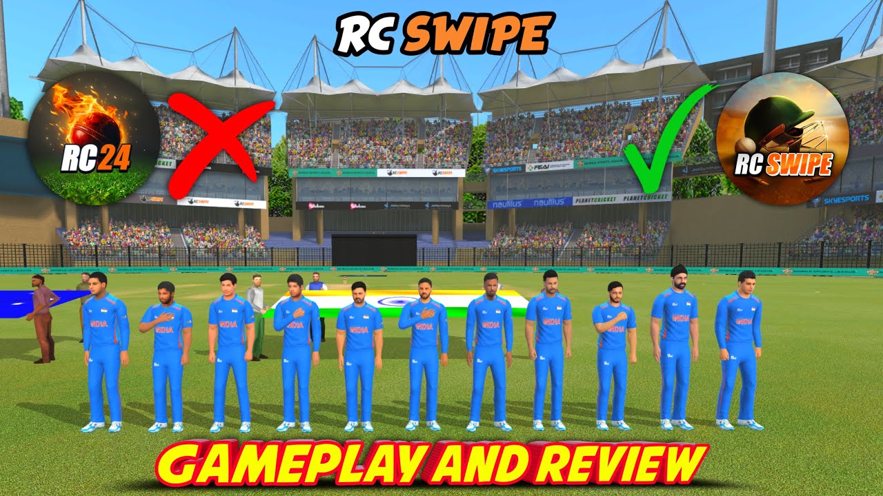 🔥 NEW CRICKET GAME 🥳 RC SWIPE GAMEPLAY AND REVIEW