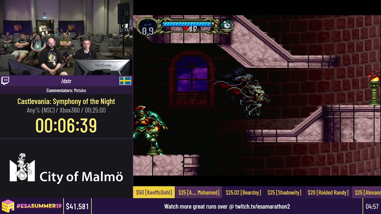 Castlevania: Symphony of the Night [Any% (NSC)] by Dxtr - #ESASummer19