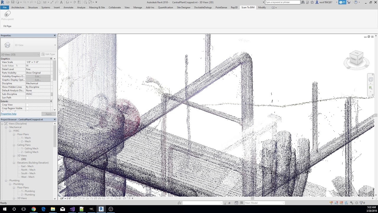 Pipe extraction from point cloud