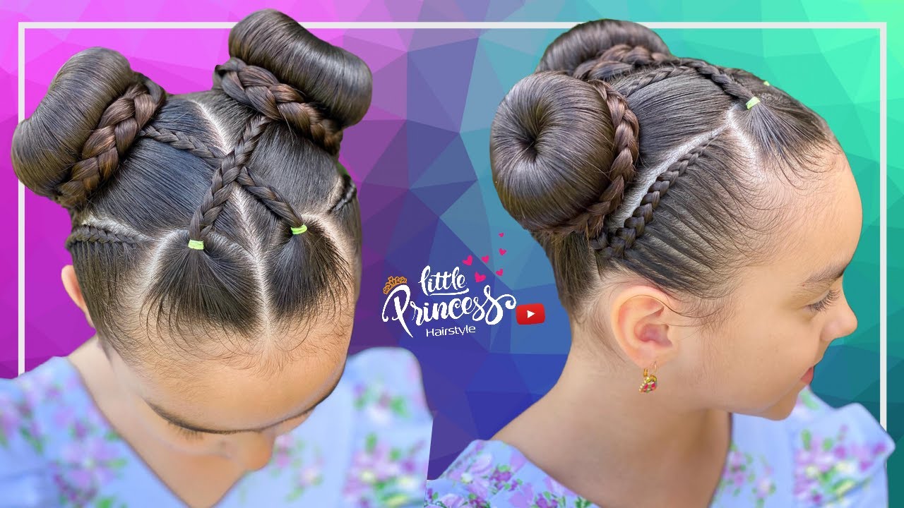 Peinados para niñas con chongo y trenzas que deberias realizar | FACIL Y BONITO