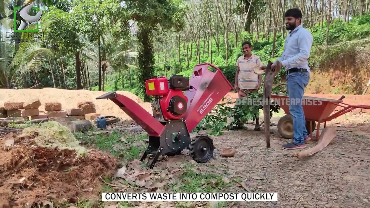 Wood Shredder (chipper) machine compact/ WOOD CHIPPER -ವುಡ್ ಶ್ರೆಡರ್ ಯಂತ್ರ ಕಾಂಪ್ಯಾಕ್ಟ್ / ವುಡ್ ಚಿಪ್ಪರ್