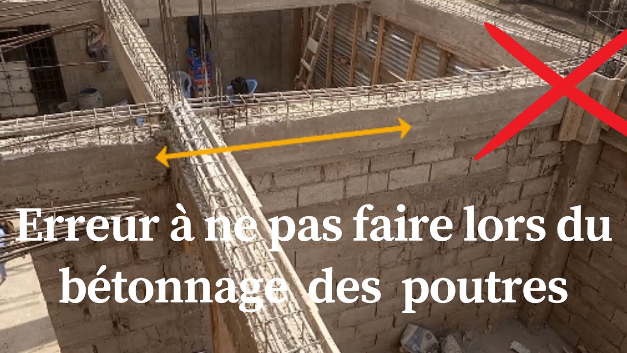 ERREUR de bétonnage d'une Poutre en béton