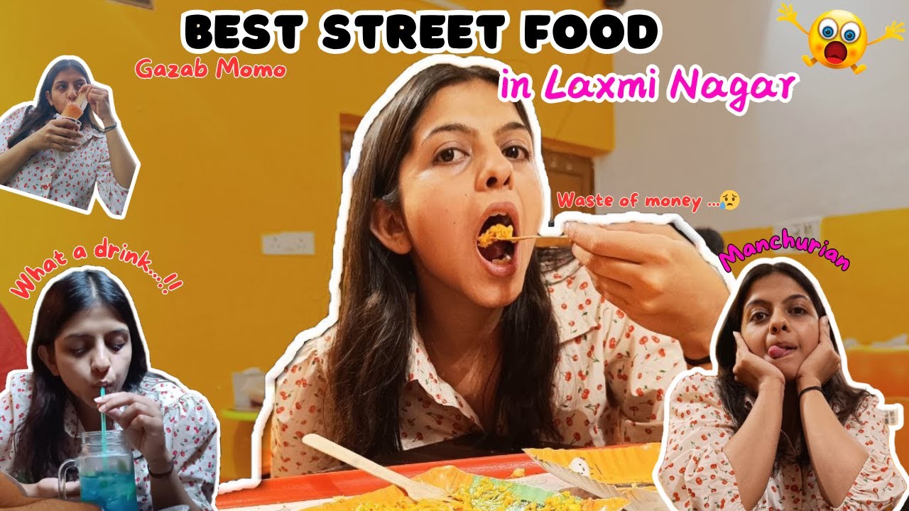 EP. 4 EAT WITH SNEHA😋 EXPLORING STREET FOOD OF LAXMI NAGAR, DELHI🍛 GAZAB MOMO, GANESH KACHORI✨
