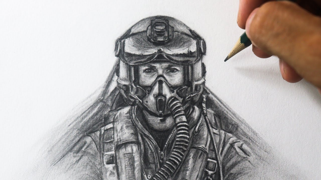 Como desenhar um Piloto de caça NARRADO
