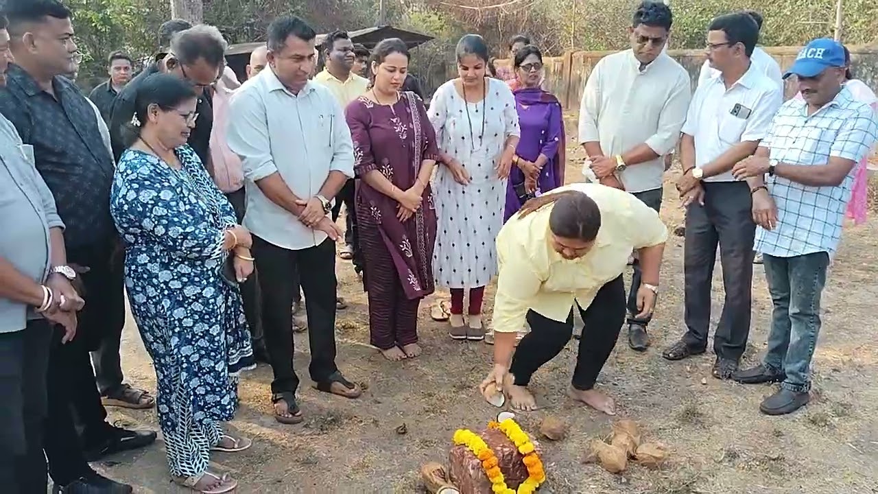 Renovation of sangolda crematorium at the hands of saligao mla kedar naik and other's.