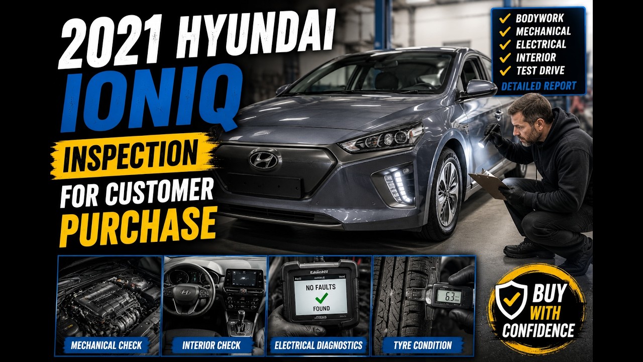 Checking over a 2021 Hyundai Ioniq for a customer who wants to buy it - impressive ! Still 97% SOH