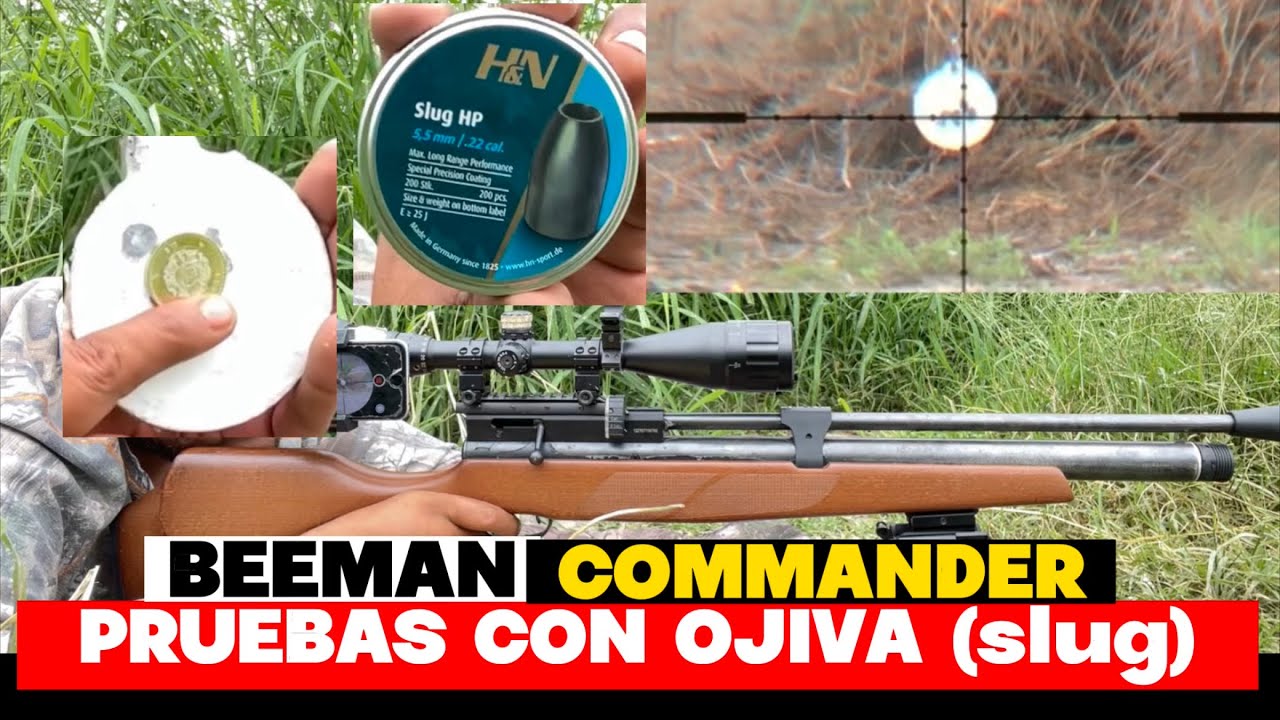 BEMMAN COMMANDER pruebas con slug de 25 grains #beeman1336 #pcp #tirodeportivo #slugs #airgun