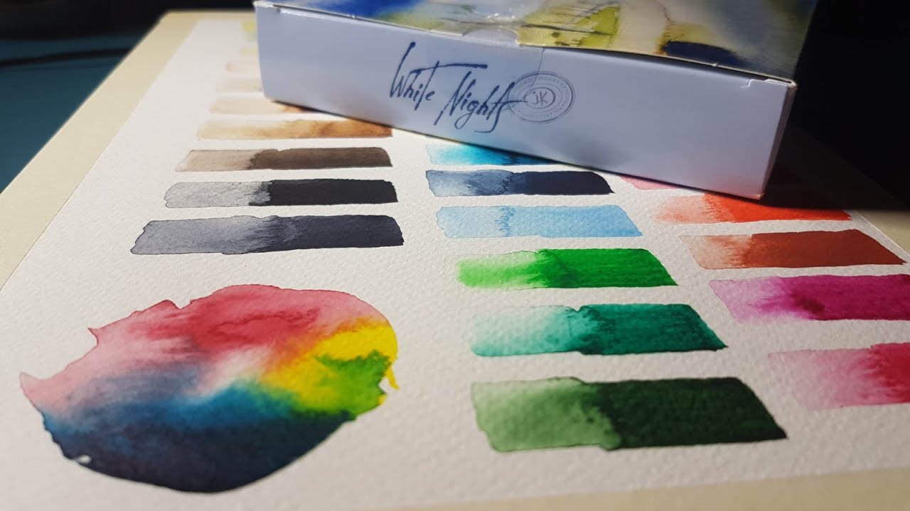 Swatch with me- White Nights Watercolor