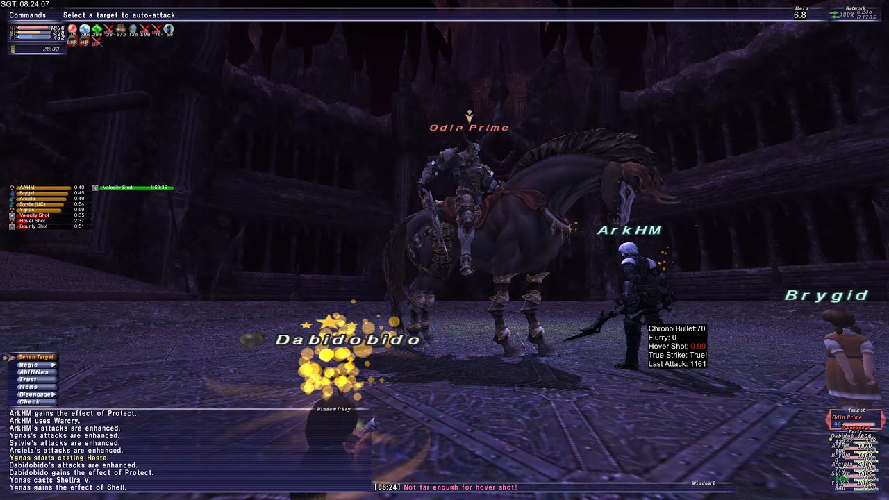 FFXI RNG solo with trusts vs Odin Easy