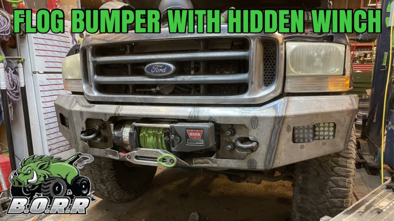 Superduty FLOG bumper with custom hidden winch