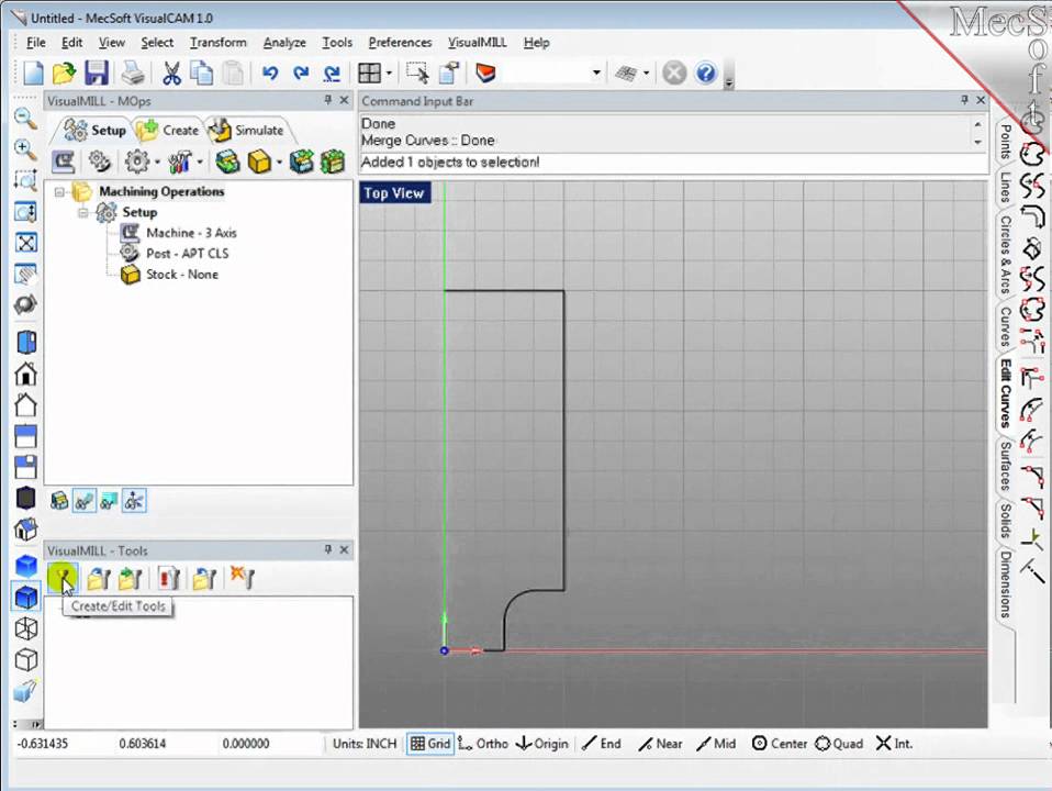 VisualMILL - Create User Defined Tool
