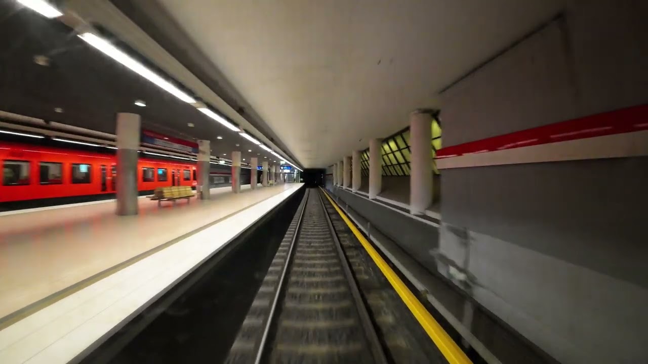 Helsinki Metro/Länsimetro. Siirtoajo/Empty stock move. Vuosaari-Metrovarikko/Depo. 2023. 4K.
