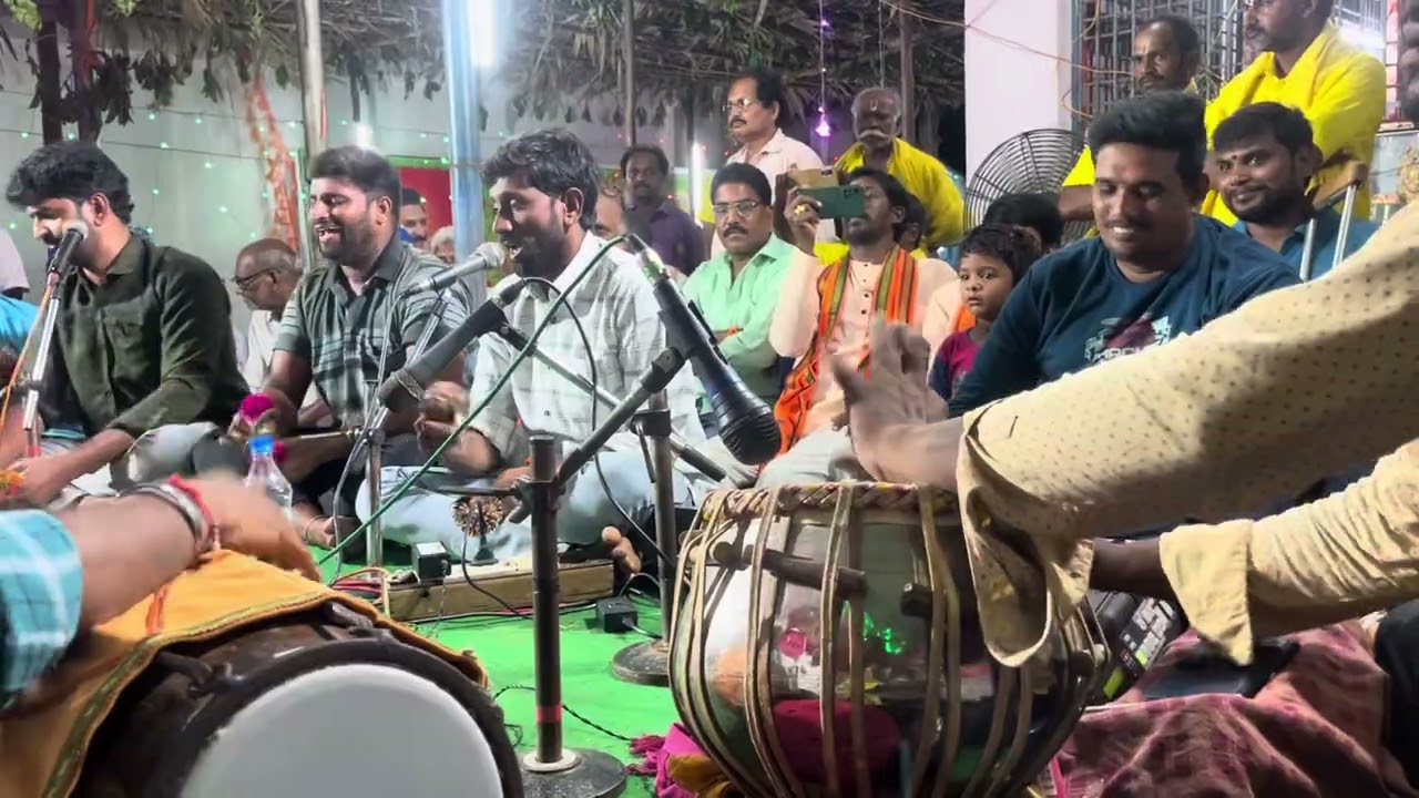 సూపర్ సింగర్ నానిగారు.తబలిస్ట్ సత్తిబాబు గారు@డోలకిస్ట్ తేజ గారు ఎలుగుబంద శ్రీరామసప్తాహం