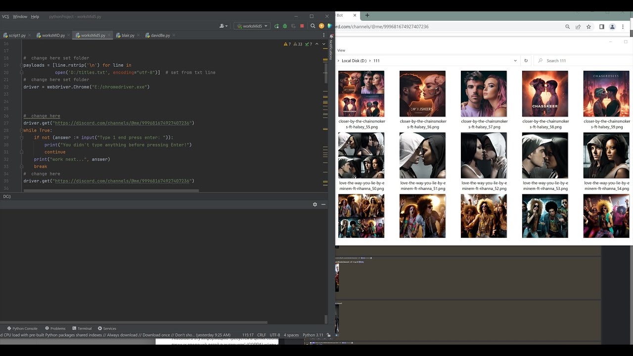 Download Midjourney V5 images bulk batch  - midjourney image downloader script python