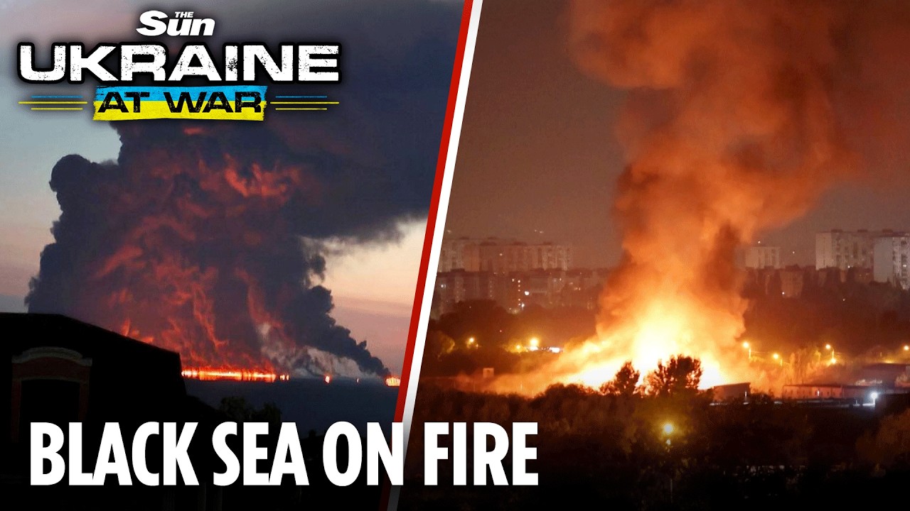 Apocalyptic scenes as Sochi as Russian oil tanker burns