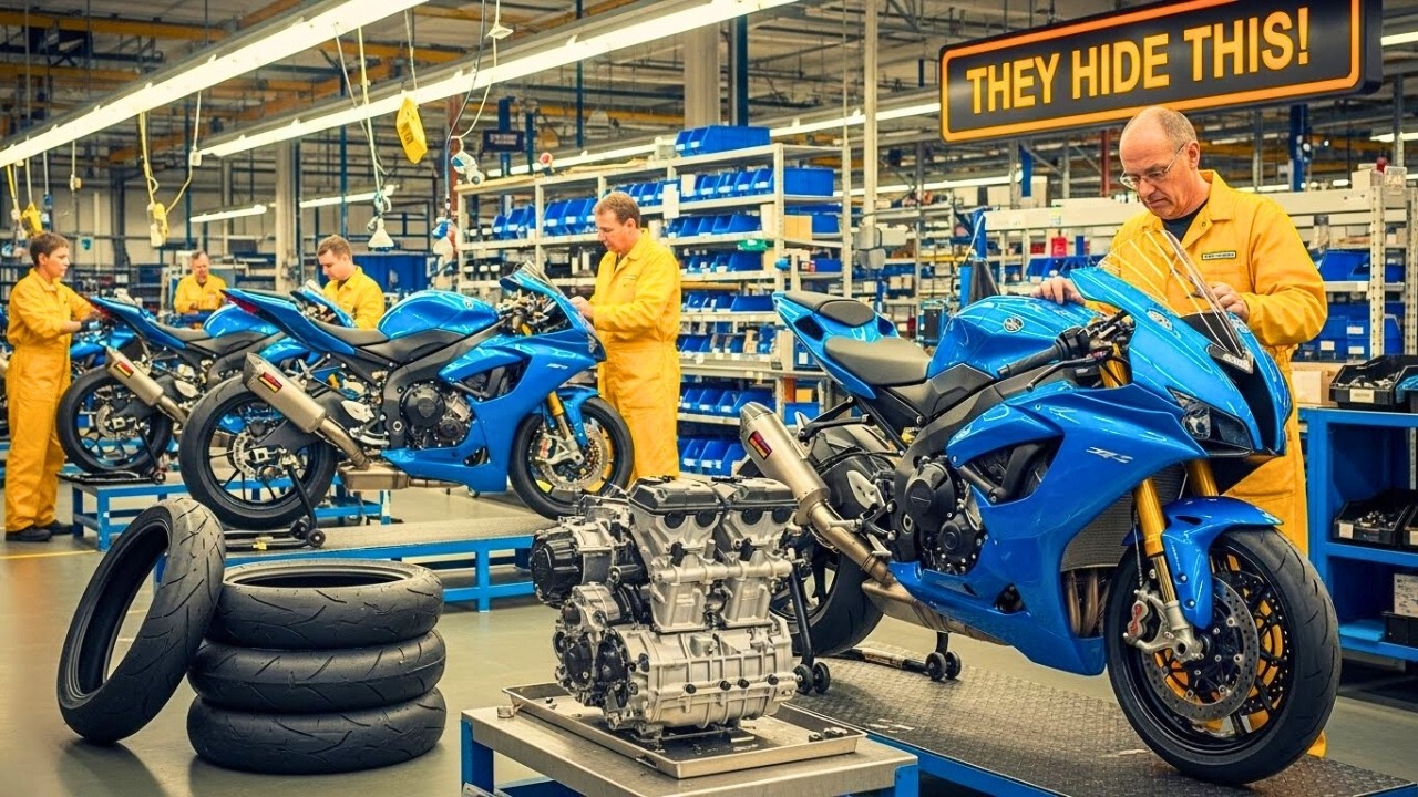 Inside the Yamaha R6 Motorcycle Factory in Japan 🇯🇵 (Full Process): AI Technology Exposed