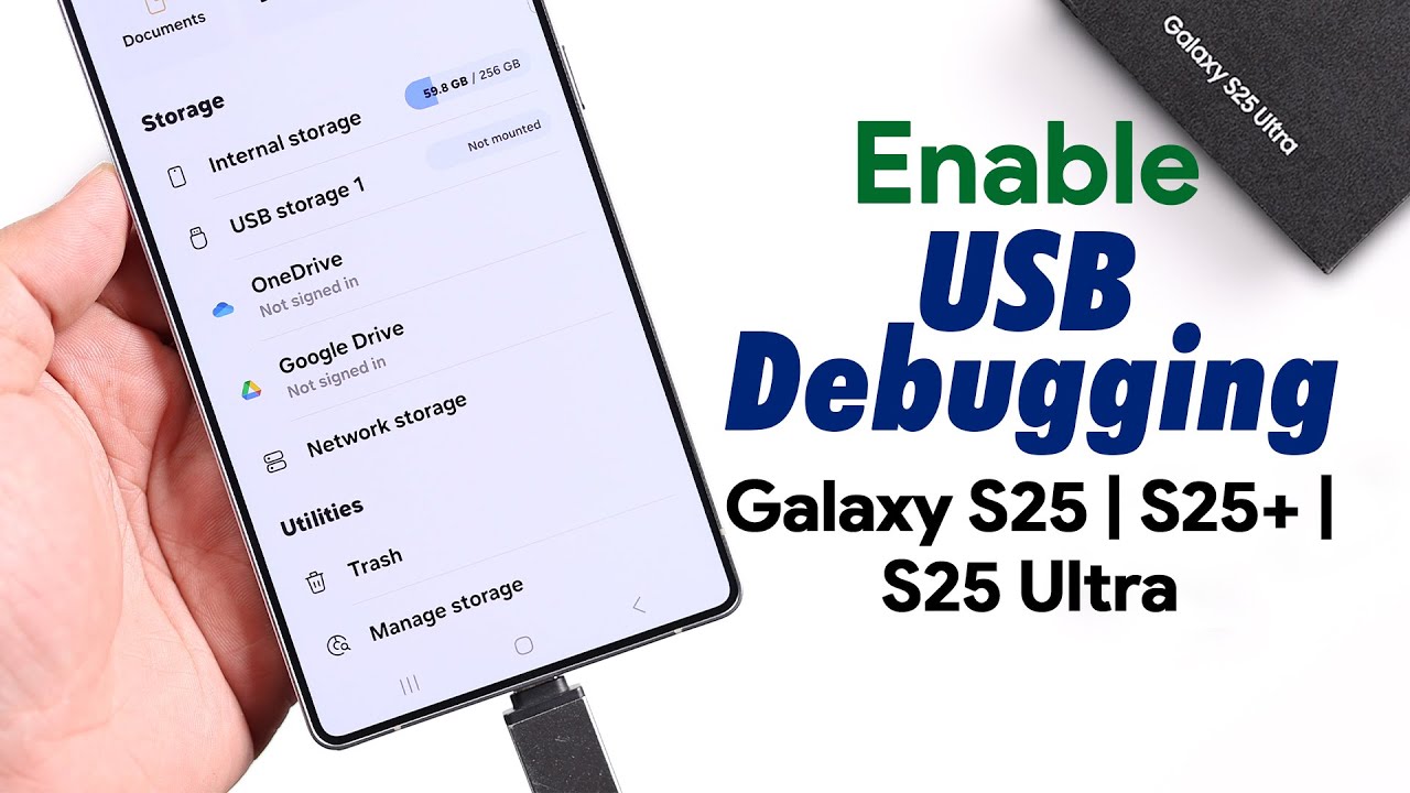 Enable USB Debugging on Samsung Galaxy S25 Ultra To Use USB Flash Drive!