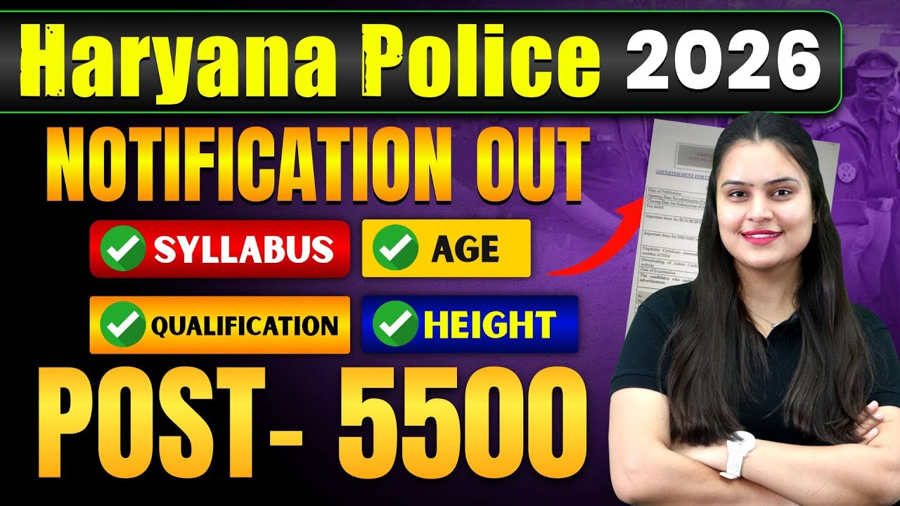 Haryana Police New Vacancy 2026 | Haryana Police 2026 Notification OUT | Age, Syllabus, Posts
