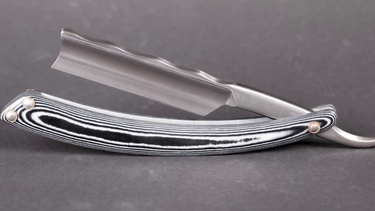 Handmade straight razor from japanese shirogami 1 steel