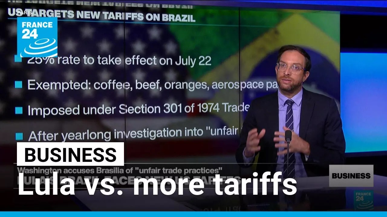 US imposes a 25 percent tariff on some Brazilian imports, citing unfair trade practices