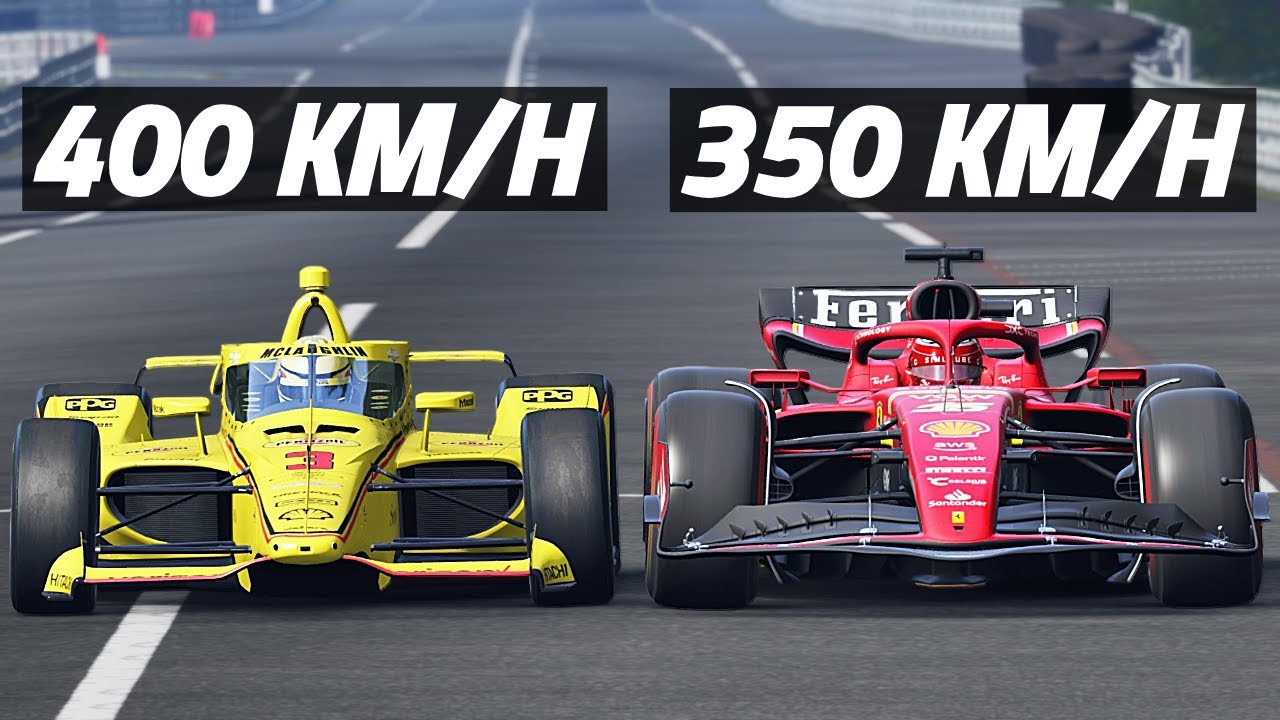 Oval INDYCAR vs F1 At Le Mans WITHOUT CHICANES