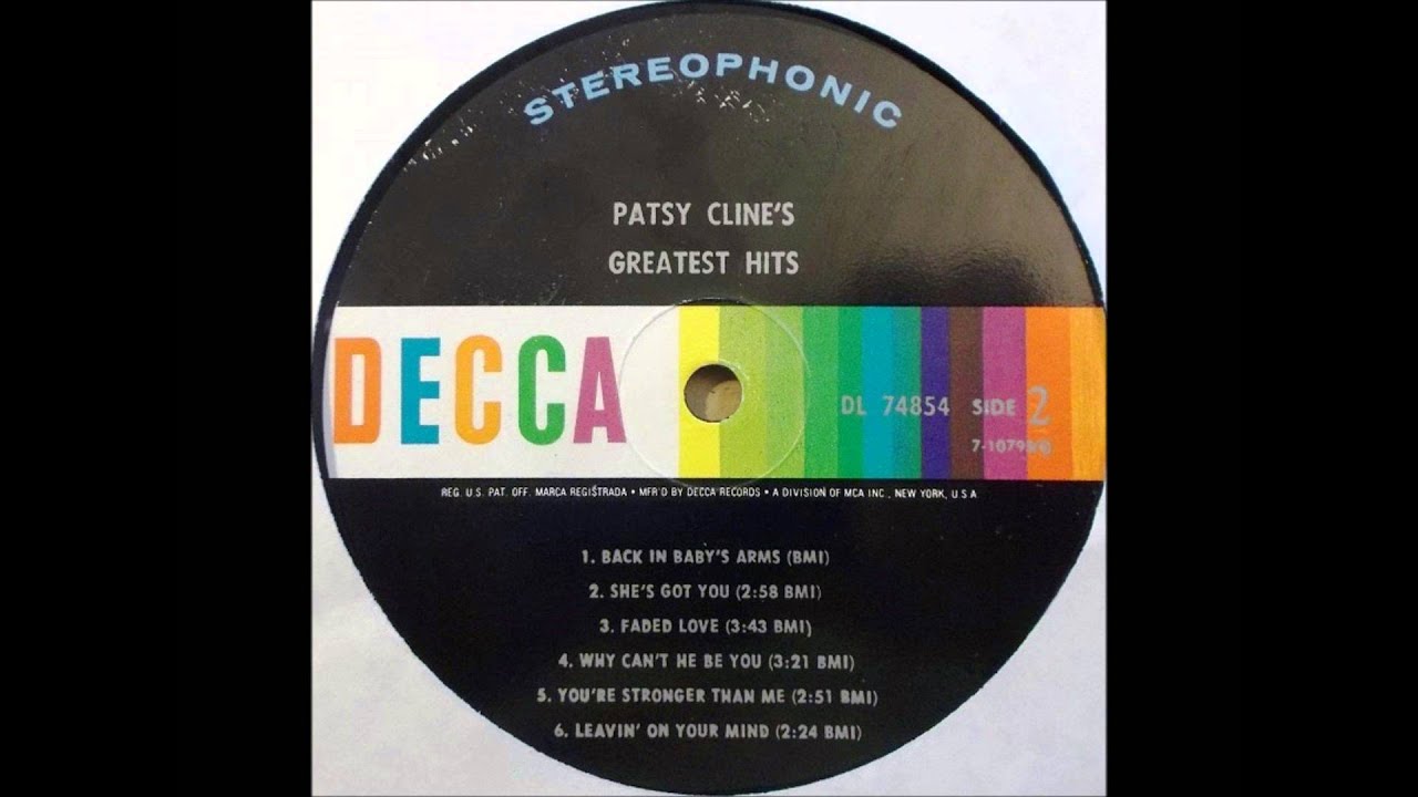 Leavin' On Your Mind , Patsy Cline , 1963