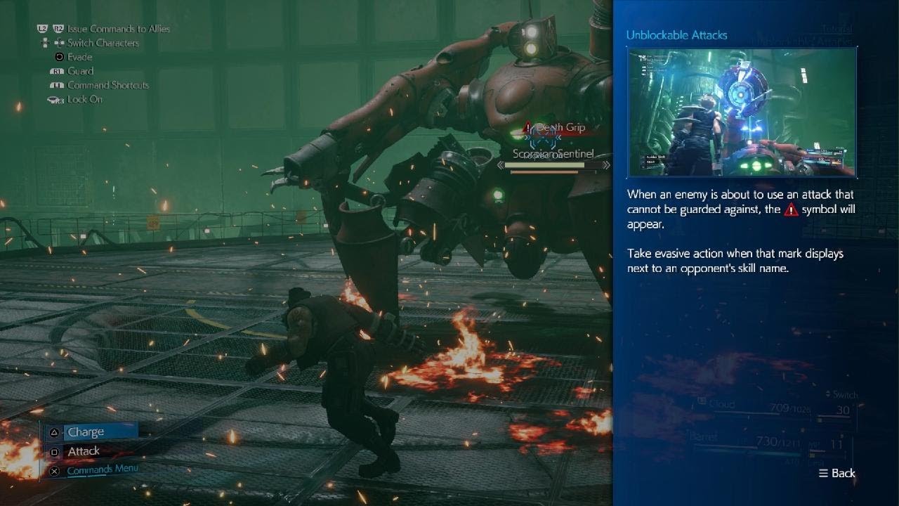 FINAL FANTASY VII REMAKE_Scorpion sentinel boss fight