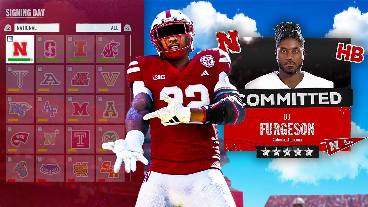 College Football 25 Road to Glory - 5 Star Running Back FIRST GAME AS A STARTER AT NEBRASKA!