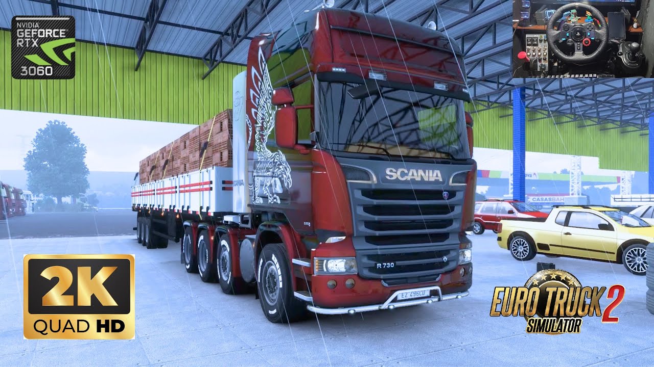 Euro Truck Simulator 2   Transporte de Tijolos   Button Box Vertical M7   RTX 3060