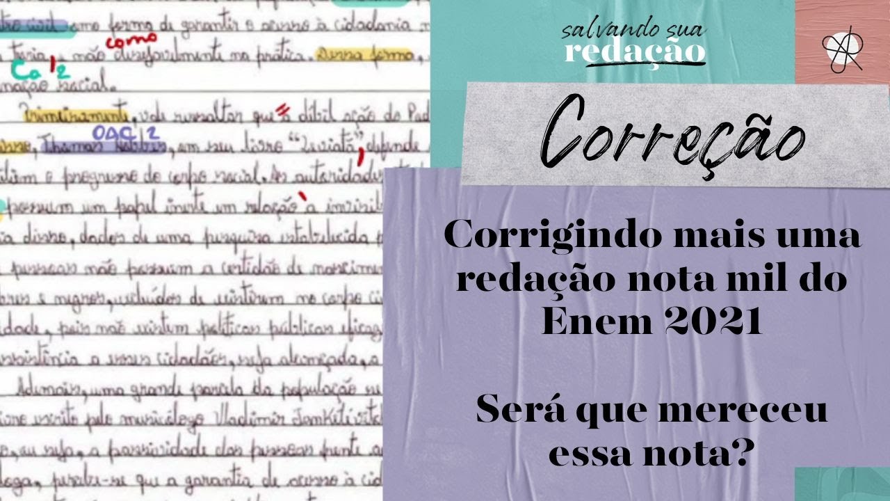 Por que esta redação mereceu um 1000 no ENEM 2021? | Jana Rabelo
