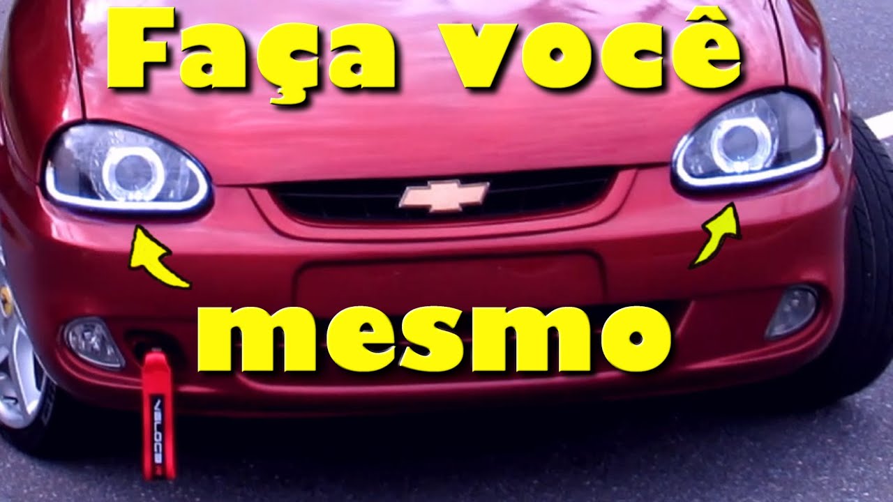 COMO FAZER FAROL DO CORSA MASCARA E PROJETOR E OLHO DE ANJO