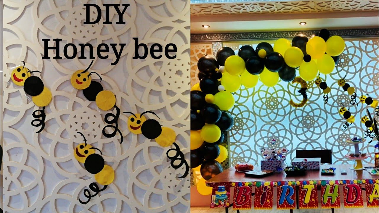 Diy honey bee birthday theme/honey bee craft/crafts/diy