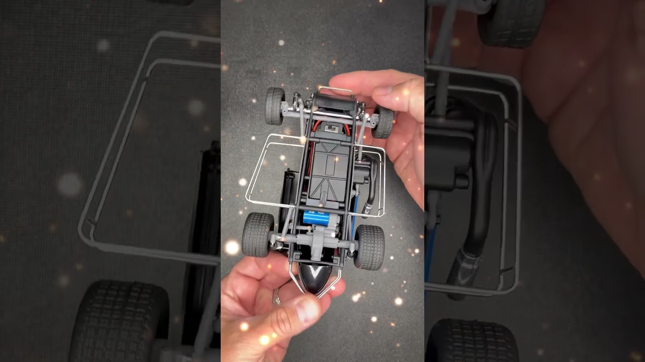 1RC Racing Mini Sprint Conversion Lit mounted on our 1/18 Midget #1RC #1rcracing  #rccar