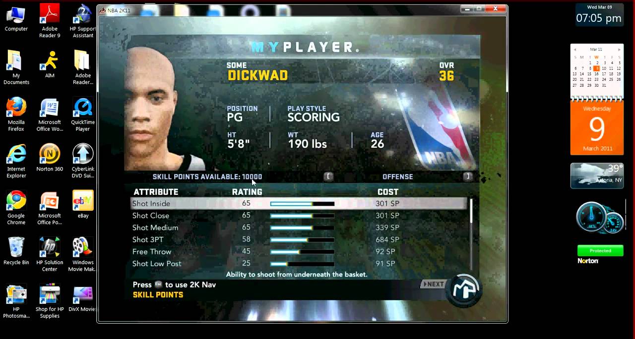 How To Hack NBA 2K11 Skill Points PC