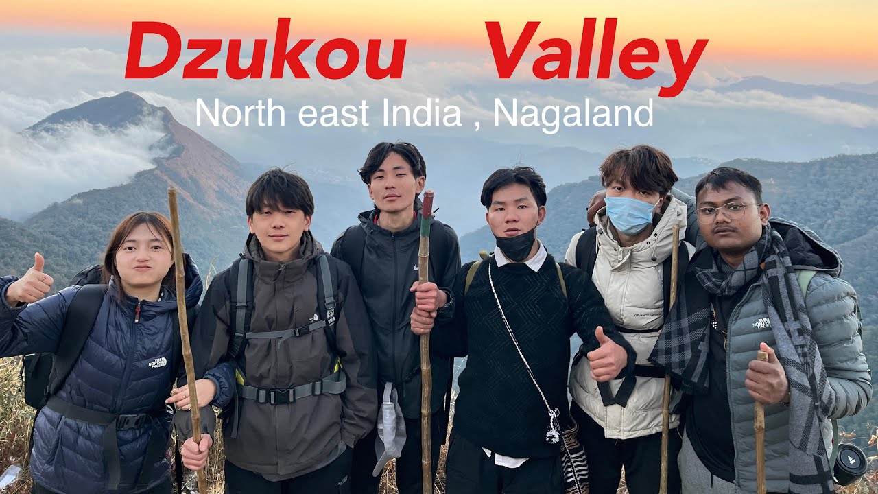 Dzukou valley ⛰️ Nagaland trekking vlog || one night camping , morning sunset 🌅 