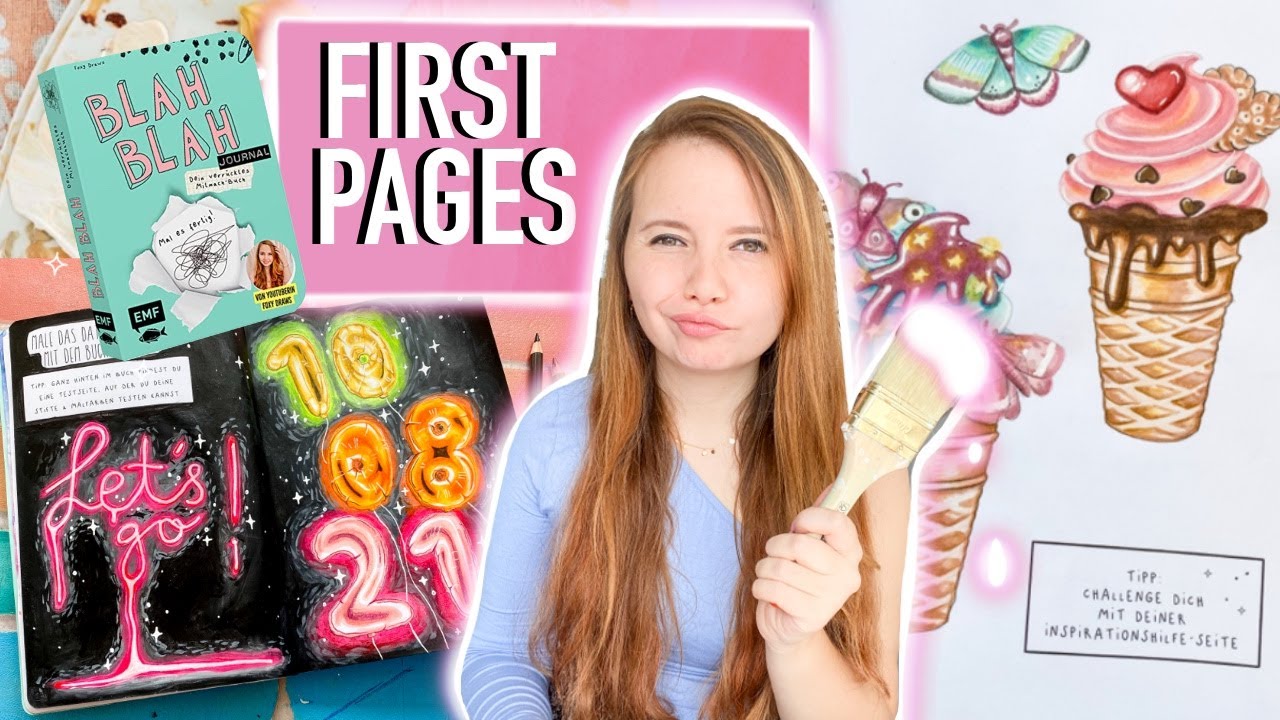 Erste Seiten in meinem Blah Blah Journal | Mitmachbuch || Foxy Draws