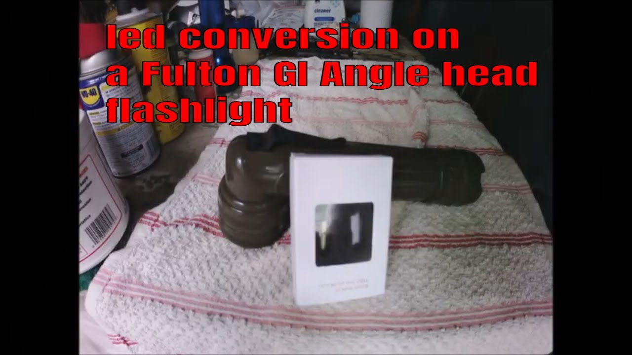 Светодиодная переделка классического фонарика FULTON Angle head, сделанного из армейской стали, п...