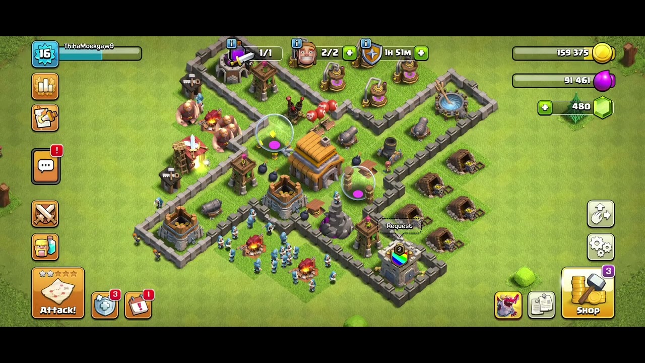 Coc ဆော့ပြီ☺