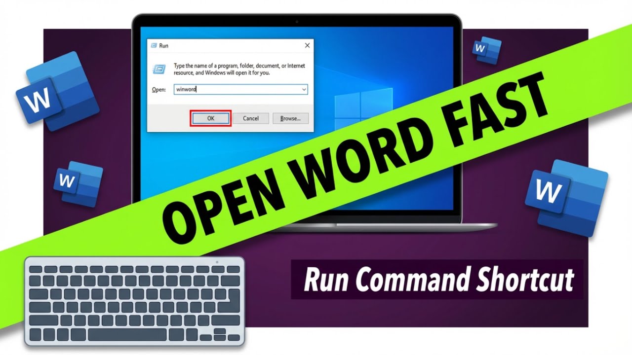 Как открыть Microsoft Word с помощью команды 