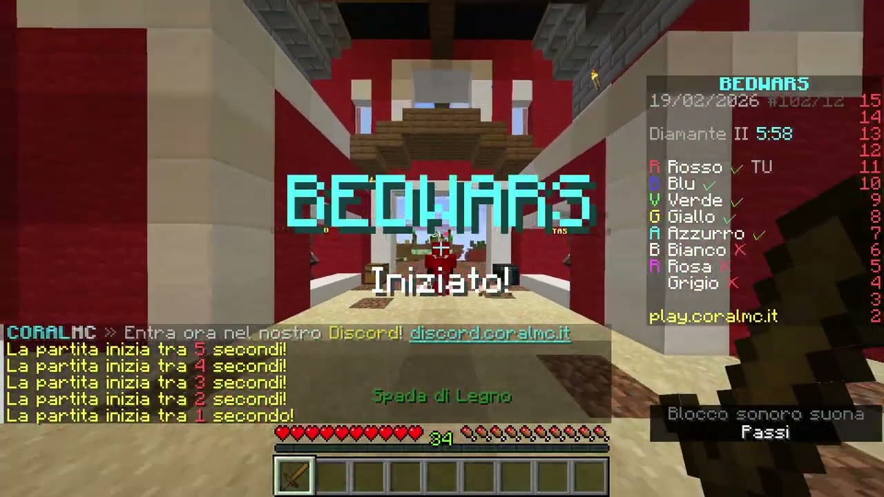 Minecraft  bedwars!!! il mio primo video