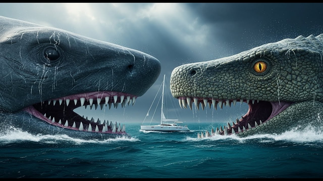 Megalodon Devours Titan Submersible… Then Godzilla Appears #megalodon  #godzilla #ai