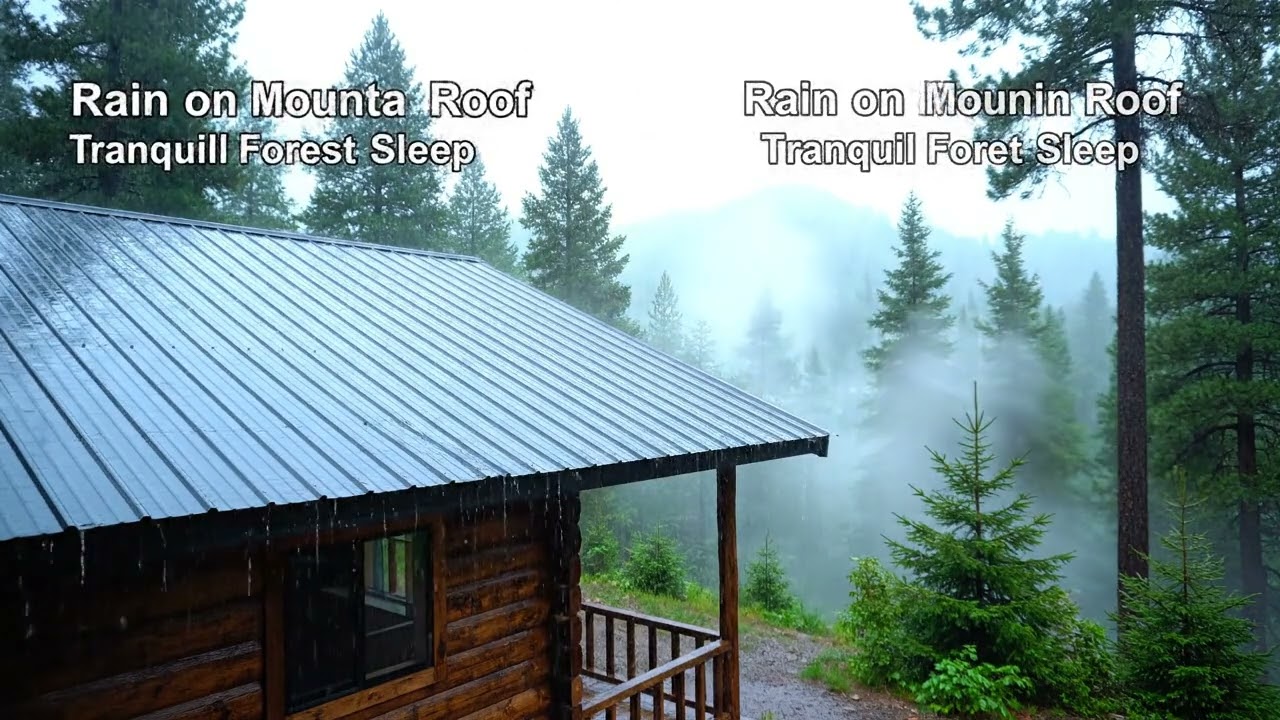 4H Relaxing Rain Sounds on Tin for Insomnia Relief